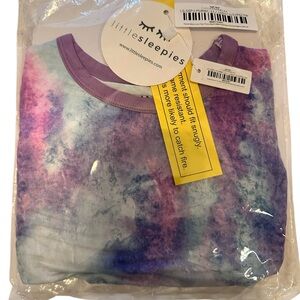 Little Sleepies Purple Watercolor short sleeve Bamboo Pajama Set